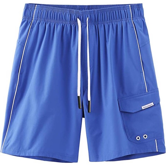 Hodo Men's Blue Swim Trunks 5XL NWT - Picture 1 of 6